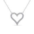 thumbnail image 1 of Cate & Chloe Bristol 18k White Gold Plated Heart Necklace with Swarovski Crystals for Women, 1 of 10