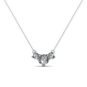 CATE & CHLOE Calliope 18k White Gold Plated Pendant Necklace with Swarovski crystals Gift for Women