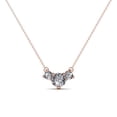 thumbnail image 1 of Cate & Chloe Calliope 18K Rose Gold Plated 3 Stone Women's Pendant Necklace with Swarovski Crystals, 1 of 9