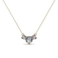 thumbnail image 1 of Cate & Chloe Calliope 18K Rose Gold Plated 3 Stone Women's Pendant Necklace with Swarovski Crystals, 1 of 9