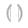 thumbnail image 1 of Cate & Chloe Camila 18k White Gold Plated Ear Climber Earrings with Simulated Diamonds for Women, 1 of 11