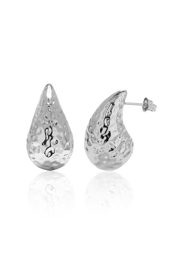 Candice 18k White Gold Plated Tear Drop Earrings for Women, Gift for Her