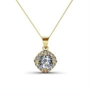 Cate & Chloe Celeste 18k Yellow Gold Plated Pendant Necklace with Swarovski Crystals Gift for Women
