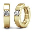 thumbnail image 1 of Cate & Chloe Charlie 18k Yellow Gold Plated 14mm Hoop Earrings with Swarovski Crystals for Women, 1 of 8