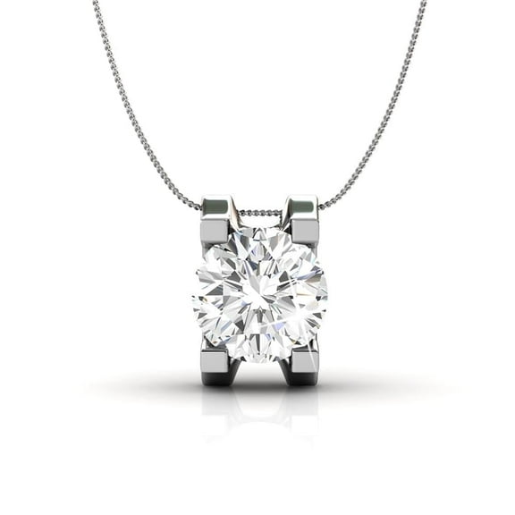 Cate & Chloe Clara 18k White Gold Plated Pendant Necklace with Swarovski Crystal Gift for Women