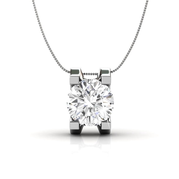 Cate & Chloe Clara 18k White Gold Plated Pendant Necklace with Swarovski Crystal Gift for Women