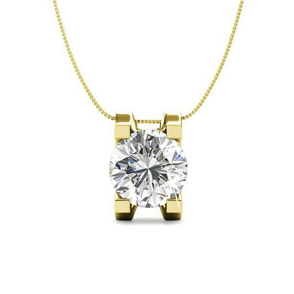 Cate & Chloe Clara 18k Yellow Gold Plated Pendant Necklace with Swarovski Crystal Gift for Women
