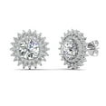 thumbnail image 1 of Cate & Chloe Cordelia 18k White Gold Plated Stud Earrings with Simulated Diamonds Gift for Women, 1 of 10