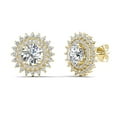 thumbnail image 1 of Cate & Chloe Cordelia 18k Yellow Gold Plated Stud Earrings with Simulated Diamonds Gift for Women, 1 of 10