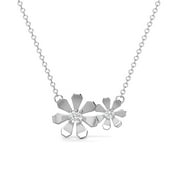 Cate & Chloe Daisy 18k White Gold Plated Necklace, Flower Pendant Necklace For Women with Swarovski Crystals, Silver Necklaces For Girls, Hypoallergenic Women's Necklace Set, Jewelry Gift