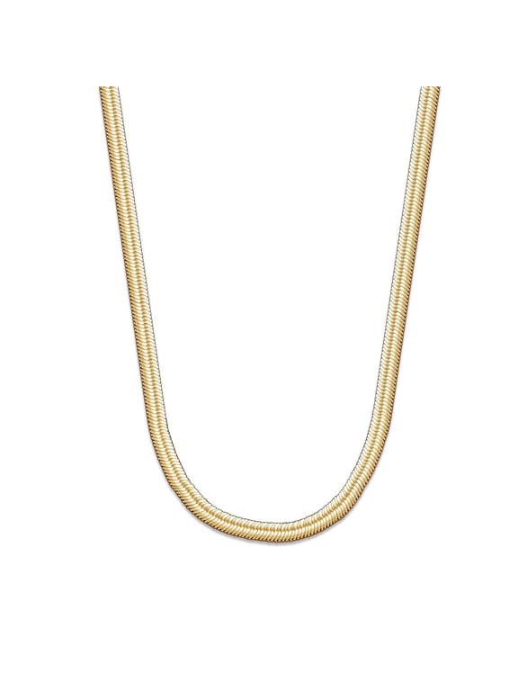 Delayne 18k Yellow Gold Plated Stacking Necklace Chain, Gift for Women