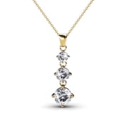 Cate & Chloe Delilah 18k Yellow Gold Plated Pendant Necklace with Swarovski Crystals Gift for Women