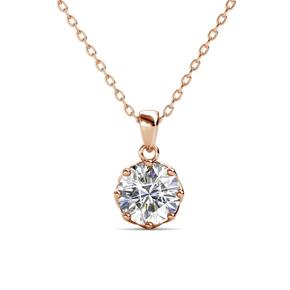 Cate & Chloe Eden 18k Rose Gold Pendant Necklace, Women's Necklace with ...