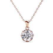 Cate & Chloe Eden 18k Rose Gold Plated Pendant Necklace with Swarovski Crystal Gift for Women