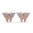 thumbnail image 1 of Cate & Chloe Everlee 18k Rose Gold Plated Stud Earrings with Pave Swarovski Crystals for Women, 1 of 7
