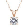thumbnail image 1 of Cate & Chloe Faye 18k Rose Gold Plated Silver Pendant Necklace with Swarovski Crystal for Women, 1 of 8