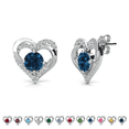 thumbnail image 1 of Cate & Chloe Forever December Birthstone 18k White Gold Plated Women Earrings, Swarovski Crystals, 1 of 8