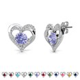 thumbnail image 1 of Cate & Chloe Forever June Birthstone 18k White Gold Plated Women Earrings, Swarovski Crystals, 1 of 9