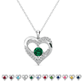 thumbnail image 1 of Cate & Chloe Forever May Birthstone 18k White Gold Plated Women's Necklace, Swarovski Crystals, 1 of 9