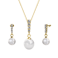 thumbnail image 1 of Cate & Chloe Gabrielle 18k Yellow Gold Plated Shell Pearl Jewelry Set with Swarovski Crystals for Women, 1 of 6