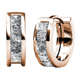 thumbnail image 1 of Cate & Chloe Giselle 18k Rose Gold Plated 15mm Hoop Earrings with Swarovski Crystals for Women, 1 of 10