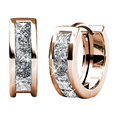 thumbnail image 1 of Cate & Chloe Giselle 18k Rose Gold Plated 15mm Hoop Earrings with Swarovski Crystals for Women, 1 of 10