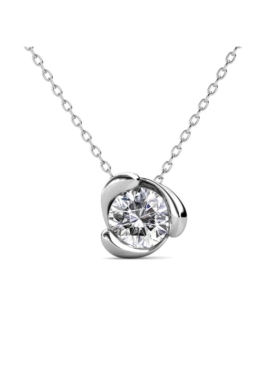 Harmony 18k White Gold Plated Pandent Necklace with Swarovski Crystal Gift for Women