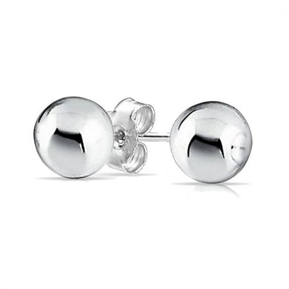 Cate & Chloe Harper Sterling Silver Round Polished 10mm Ball Dainty Stud Earrings for Women