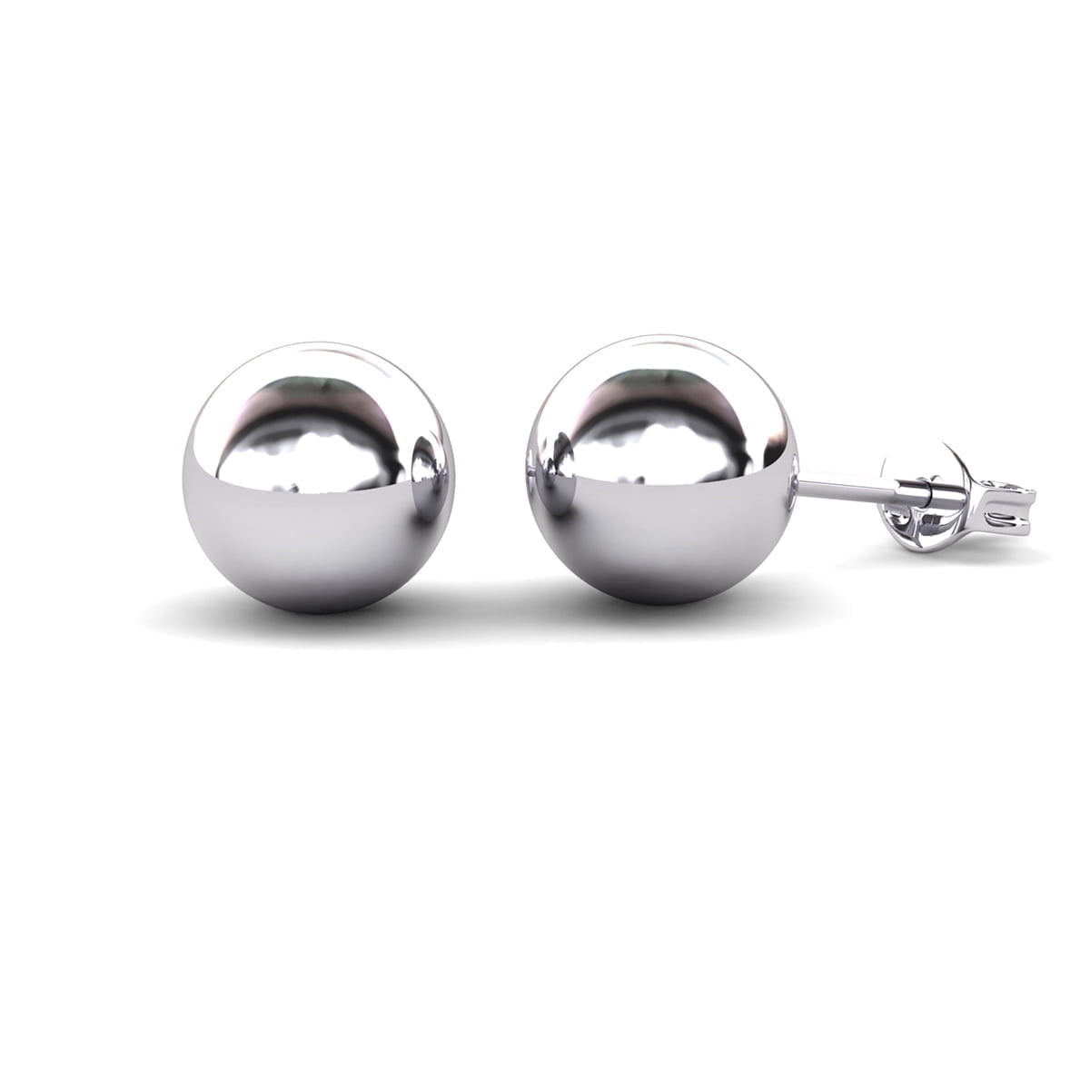 Cate & Chloe Harper Brass Round Polished 6mm Ball Dainty Stud Earrings Gift for Women