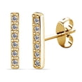 thumbnail image 1 of Cate & Chloe Hayden 18k Yellow Gold Plated Linear Drop Earrings with Swarovski Crystals for Women, 1 of 10
