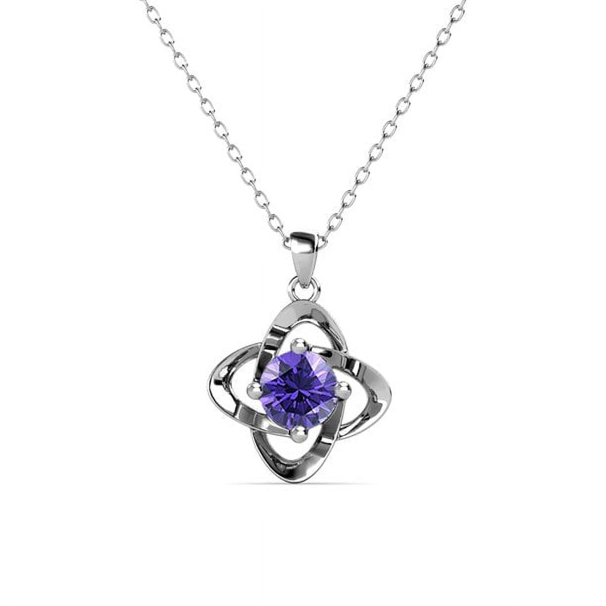 Cate & Chloe Infinity 18k White Gold Plated Birthstone Necklace, Flower ...