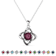 thumbnail image 1 of Cate & Chloe Infinity February Birthstone 18k White Gold Plated Women Necklace, Swarovski Crystal, 1 of 9
