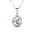 thumbnail image 1 of Cate & Chloe Isabel 18k Rose Gold Plated Pendant Necklace with Simulated Diamond Crystal for Women, 1 of 9