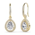 thumbnail image 1 of Cate & Chloe Isabel 18k Yellow Gold Plated Dangle Earrings with Simulated Diamond Crystals for Women, 1 of 11