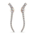 thumbnail image 1 of Cate & Chloe Isabella 18k Rose Gold Plated Dainty Earrings with Simulated Diamonds Gift for Women, 1 of 10