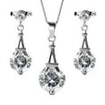 thumbnail image 1 of Cate & Chloe Isla 18k White Gold Plated Eiffel Tower Jewelry Set with Swarovski Crystals for Women, 1 of 9