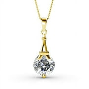 Cate & Chloe Isla 18k Yellow Gold Plated Pendant Necklace with Swarovski Crystal Gift for Women