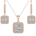 thumbnail image 1 of Cate & Chloe Ivy 18k Rose Gold Plated Jewelry Set with Simulated Diamond Crystals Gift for Women, 1 of 8