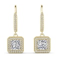 thumbnail image 1 of Cate & Chloe Ivy 18k Yellow Gold Plated Drop Earrings with Simulated Diamond Crystals for Women, 1 of 9