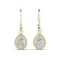 thumbnail image 1 of Cate & Chloe Izzy 18k Yellow Gold Plated Drop Earrings with Simulated Diamond Crystals Gift for Women, 1 of 9