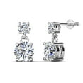 thumbnail image 1 of Cate & Chloe Jasmine 18k White Gold Plated Stud Earrings with Swarovski Crystals Gift for Women, 1 of 9
