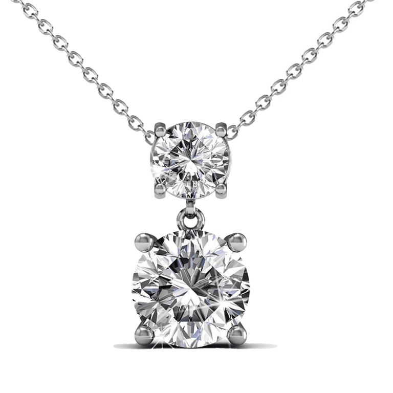 Swarovski twin solitaire necklace discount