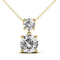 thumbnail image 1 of Cate & Chloe Jasmine 18k Yellow Gold Plated Drop Pendant Necklace with Swarovski Crystals for Women, 1 of 7
