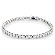 Cate & Chloe Joelle 18k White Gold Plated Tennis Bracelet with Simulated Diamond Crystals for Women