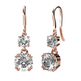 thumbnail image 1 of Cate & Chloe Kadence 18k Rose Gold Plated Dangle Earrings with Swarovski Crystals Gift for Women, 1 of 10