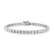 Cate & Chloe Kaylee 18k White Gold Plated Silver Tennis Bracelet with CZ Crystals | Women's Bracelet with Simulated Diamonds
