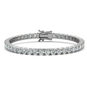 Cate & Chloe Kaylee 18k White Gold Plated Tennis Bracelet with Simulated Diamond, Gift for Women