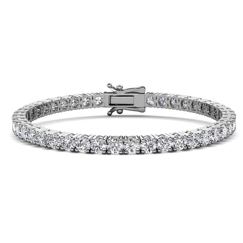 Kaylee 18k White Gold Plated Tennis Bracelet with Simulated Diamonds Gift for Women
