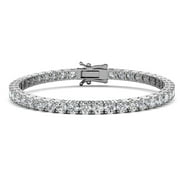 CATE & CHLOE Kaylee 18k White Gold Plated Tennis Bracelet with Simulated Diamonds Gift for Women