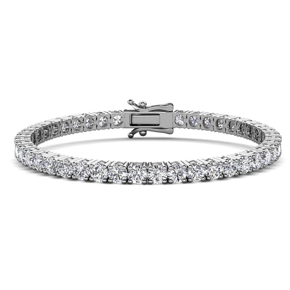 Cate & Chloe Kaylee 18k White Gold Plated Tennis Bracelet with Simulated Diamonds Gift for Women